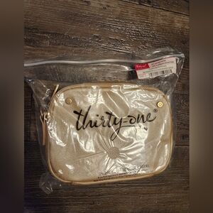 Thirty- one gold crossbody purse